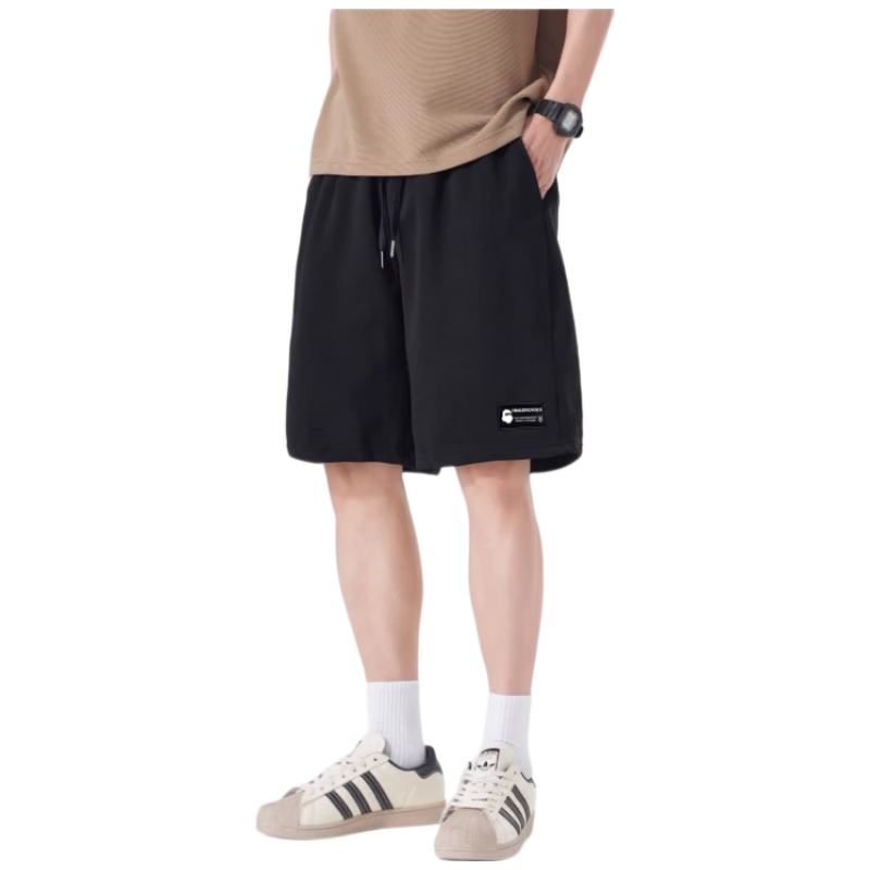 Fingercroxx IT American Style Casual Men's Summer Lightweight Breathable Loose Fit Five-Point Straight Woven Shorts Khaki 3XL