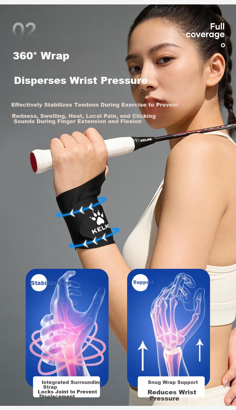 KELME TFCC Wrist Brace for Tendonitis, Fitness Wrist Support for Sports Injuries, Compression Sleeve for Badminton and Bench Press 5