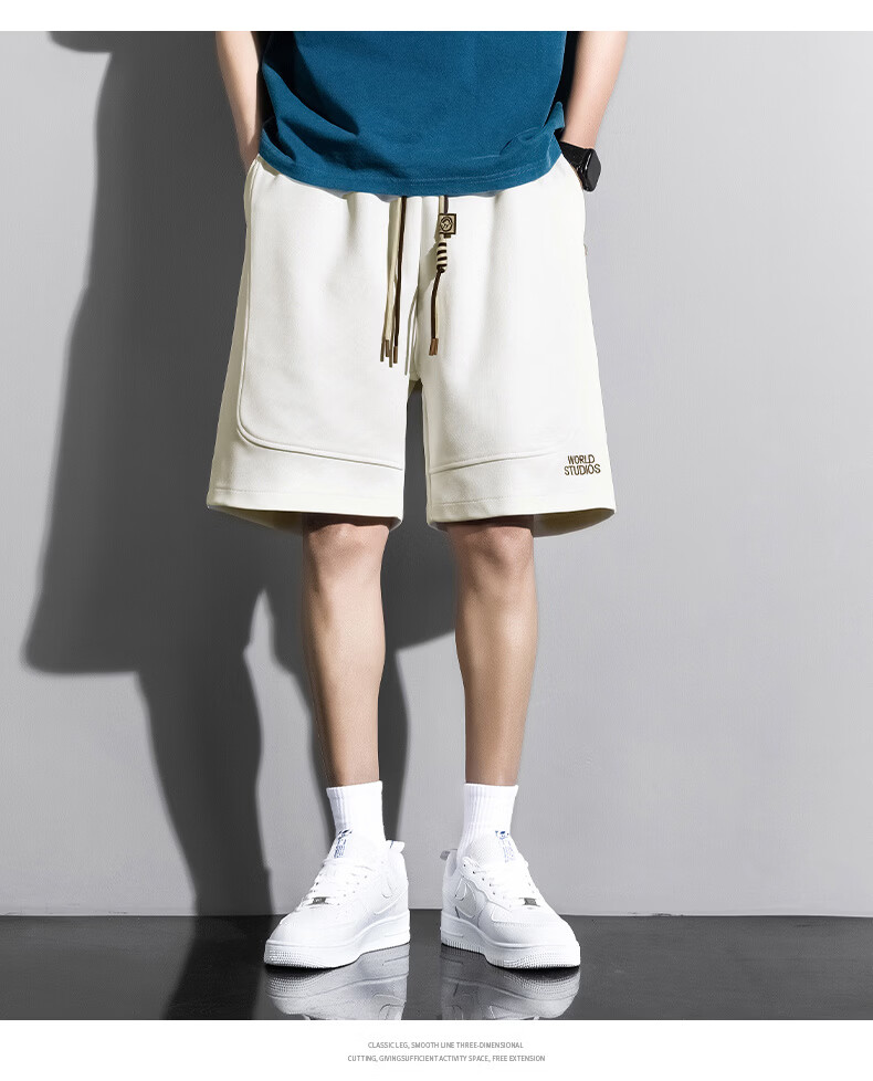 Jeanswest Men's Outdoor Sports Shorts Summer Casual Five-Point Loose Straight-Leg Plus Size Pants Father's Day Gift 11
