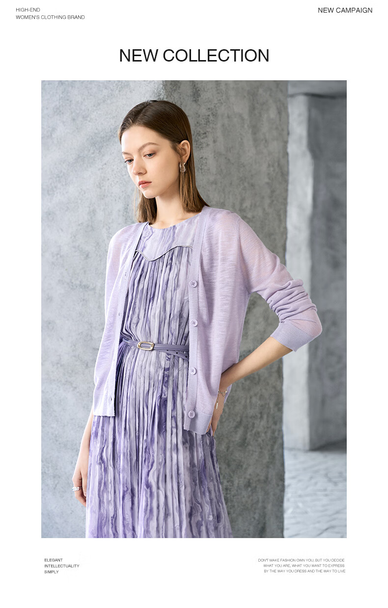 Yanyu Long Sleeve Lightweight Knitwear Women 2026 Summer Simple Versatile Cardigan V-Neck Top Off-White L 23