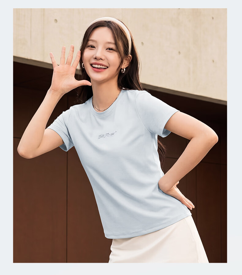 Erke Women's Crew Neck Short Sleeve Knit Shirt Summer Ice-Feel Sports T-Shirt Casual Soft Skin-Friendly Top 9
