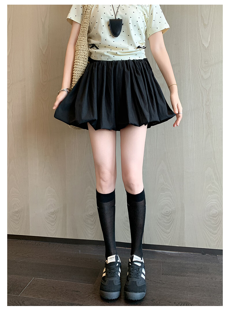 Borui Bud Short Skirt Summer Thin Women's 2026 New High-Waist Slimming Anti-Exposure Puff Cake Skirt 17
