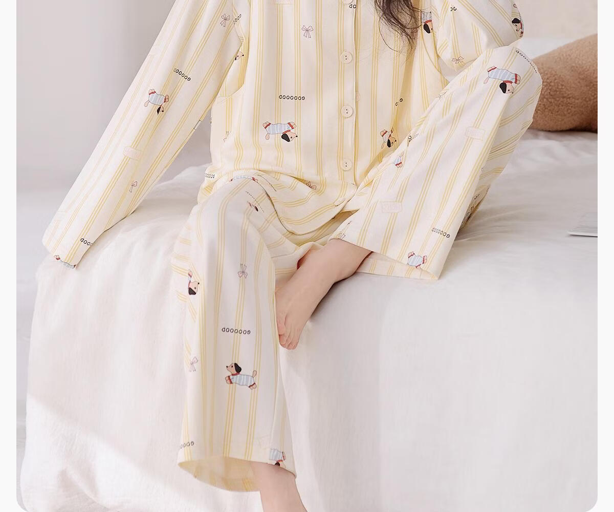 JOYNCLEON Maternity Cotton Postpartum Pajamas Spring Summer Thin Nursing Homewear Set L Jyz212991 3