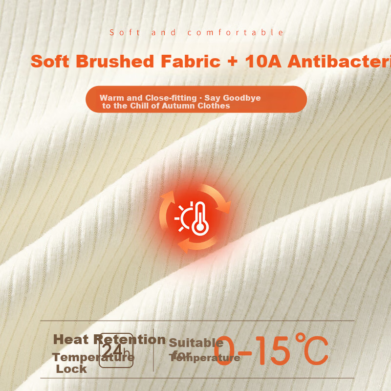 Passionate Cat Thermal Underwear 2025 Autumn Winter New Silk Cashmere 10A Antibacterial Waist Slim Fit Champagne L