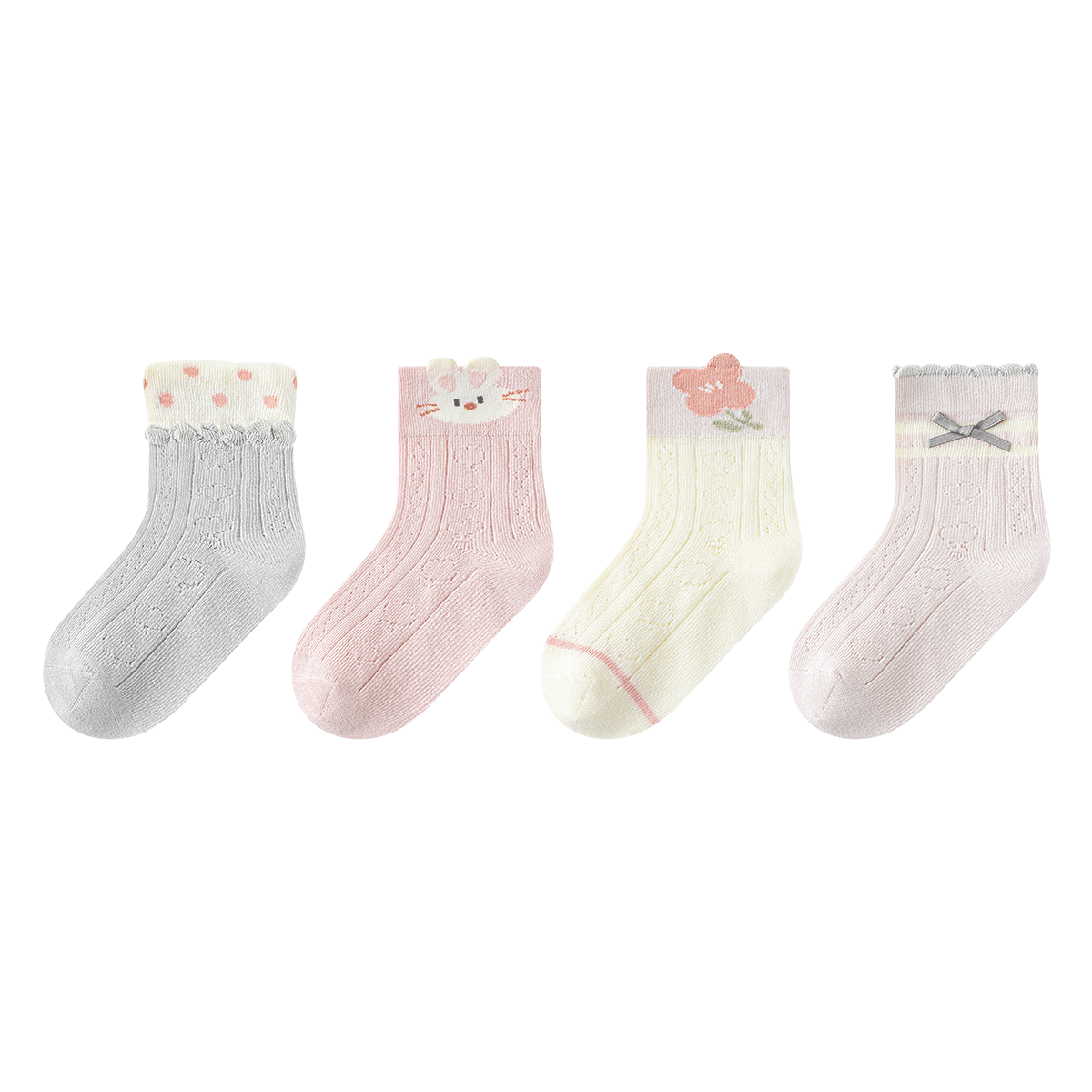 Little Pig Banner A-Class Xinjiang Long-Staple Cotton Summer Baby Socks Lightweight Breathable High Elastic Non-Binding Soft Skin-Friendly Kids Socks