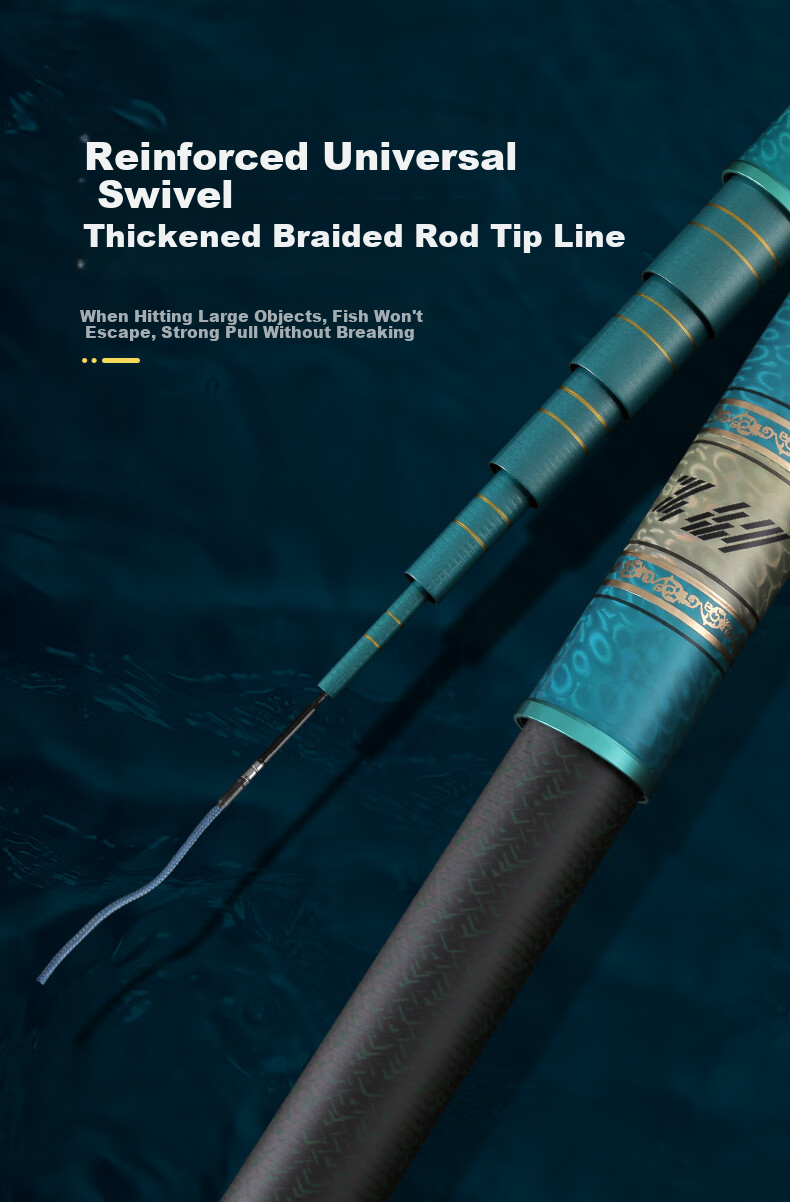Zhongkui Nagoya 5th Generation Lightweight Large Fish Rod 7.2m 28-Tune Ultra-Light Hard Comprehensive Fishing Rod for Walleye and Bighead Carp 11