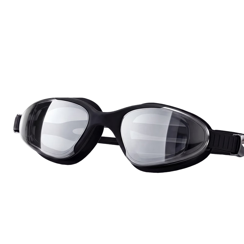 Hosa Swimming Goggles for Men And Women, Professional Large Frame High Definition Anti-Fog Anti-Glare Swimming Glasses for Adults, Black