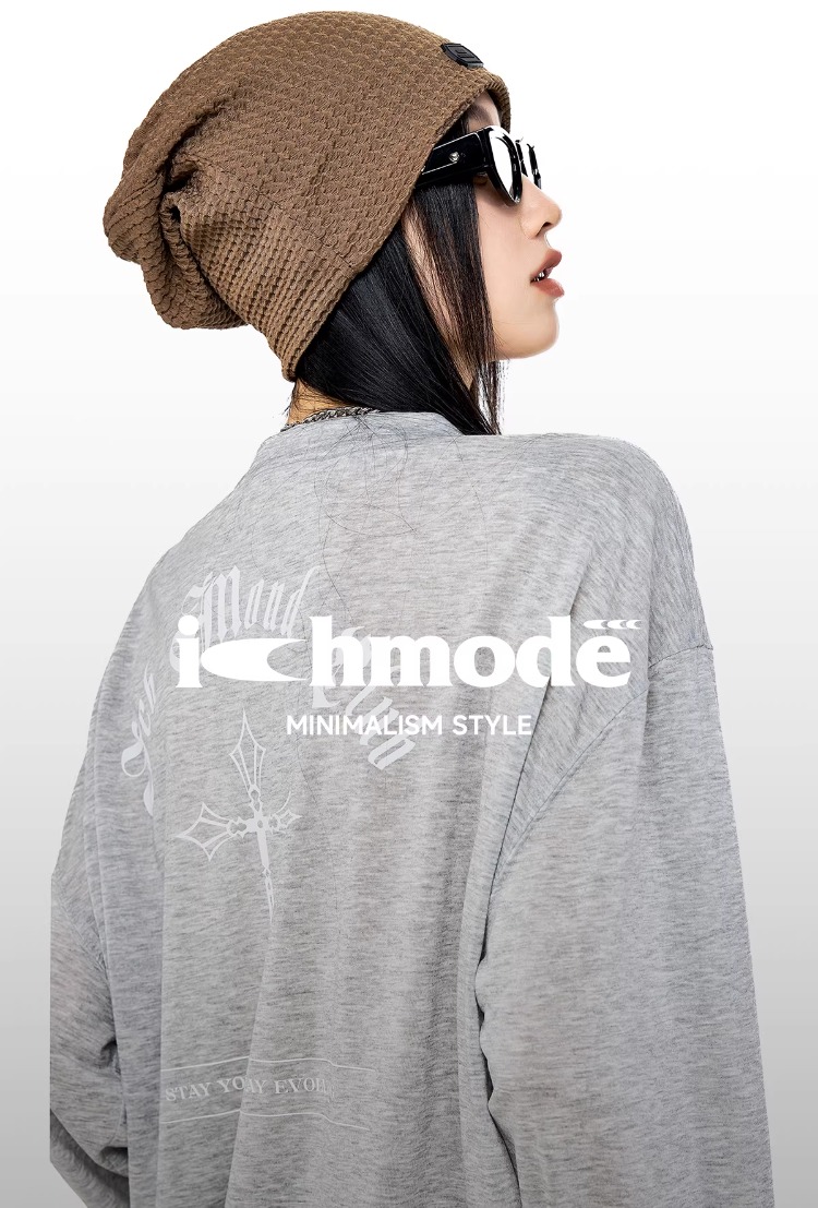 ICH MODE Women's Summer Physical Sun Protection Layered Look Lyocell Cooling Long Sleeve T-Shirt, Casual Top, Off-White, Size M 1