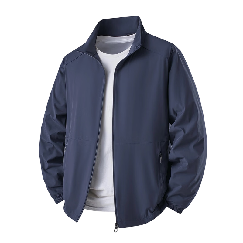 Hodo Men's Summer Lightweight Outdoor UV Protection Jacket Casual Sports Breathable Stand Collar Skin Jacket