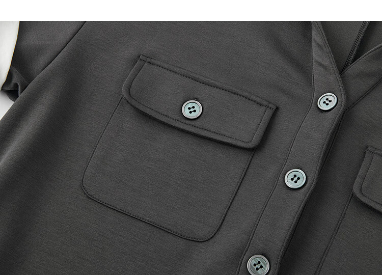 Demana Minimalist Daily Summer Commuter V-Neck Half-Placket Pocket Loose Slim Dress for Women Premium Feel 13
