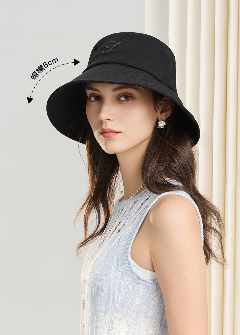 ELLE Waffle Embroidered Fisherman Hat Women's Summer Sun Protection UV Breathable Sunshade Hat Gift 13