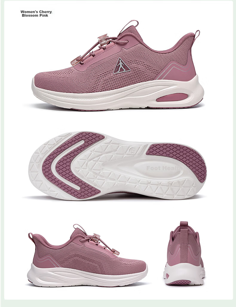 Zulijian Elderly Spring Sports Walking Shoes Casual Shock Absorption Sneakers 26113014T Sakura Pink Women Size 37 15