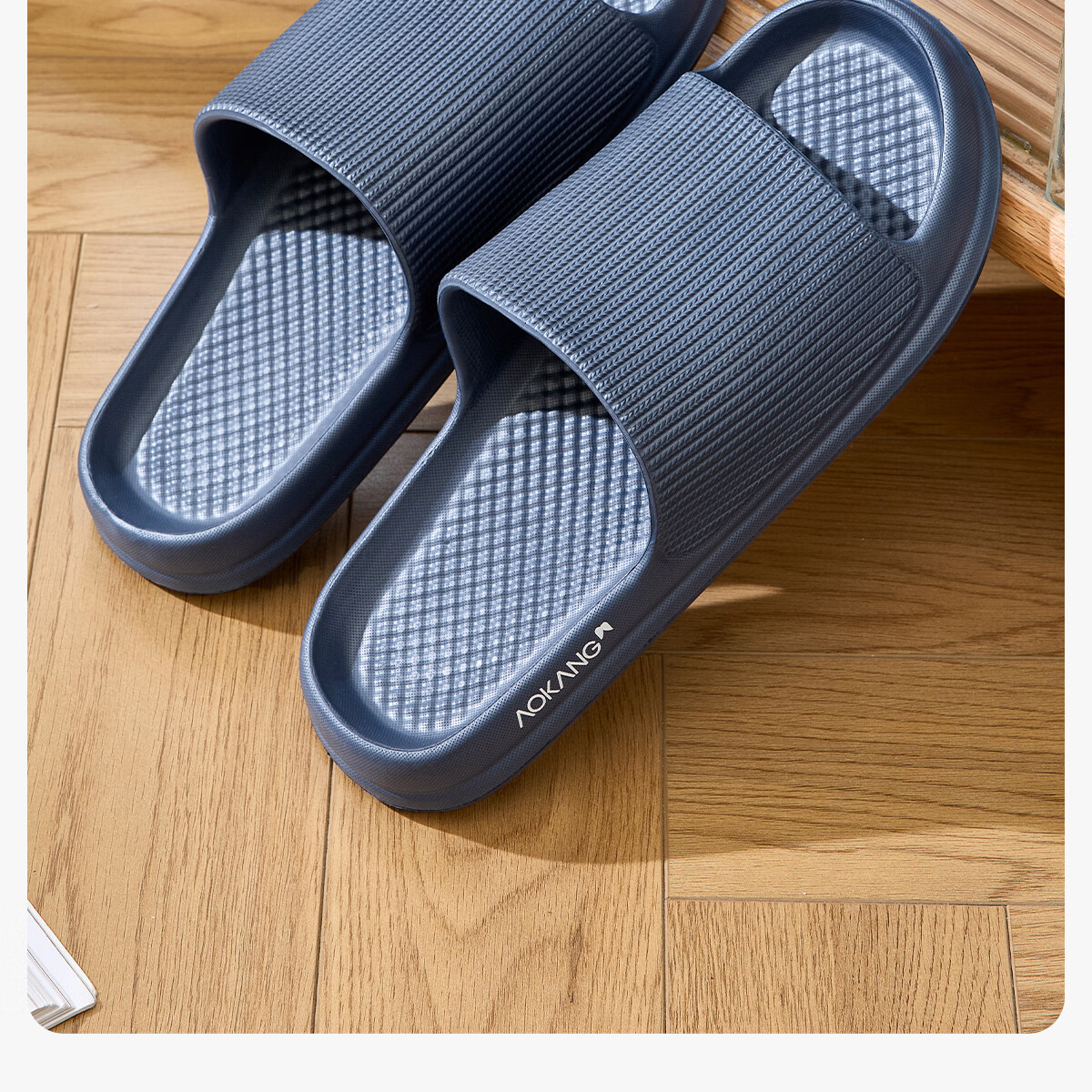Aokang Men's Summer Indoor EVA Anti-Slip Odor-Resistant Soft Sole Bathroom Shower Large Size Slippers 12