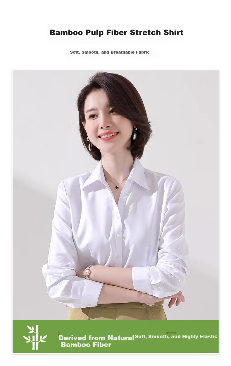 Romon Slim Fit Simple Summer Women's Shirt Casual Breathable Solid Color Short Sleeve White M 18