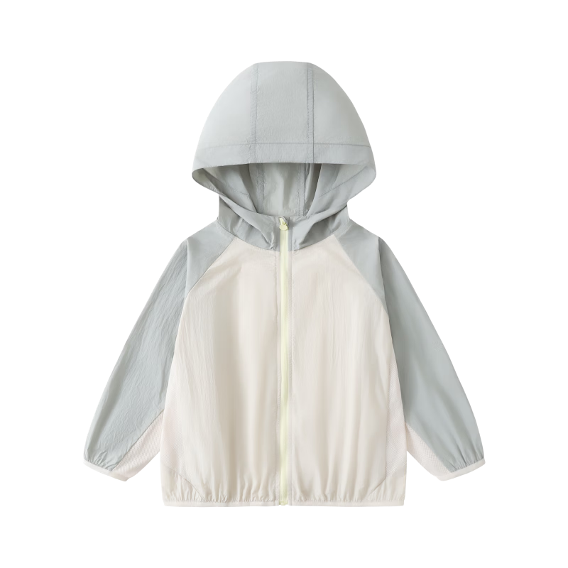 Cotton Summer Kids Sun Protection Jacket Cooling UPF50+ Original Yarn Lightweight Breathable Sunproof Coat Blue 140