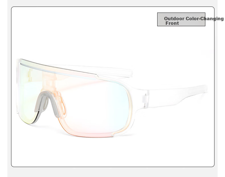 Panda Sasha Cycling Road Bike Sunglasses Mountain Running UV Protection Unisex Black Frame Silver Lens 10