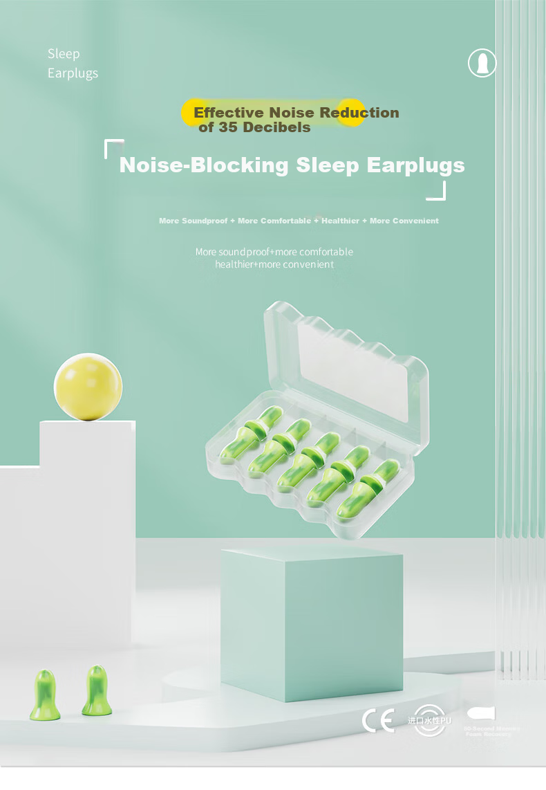 JiaTu Sleep Earplugs Noise Reduction Anti-Snoring Comfortable Soundproof Earplugs for Sleeping Study with Storage Box, 5 Pairs 1