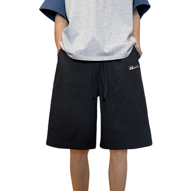 Warrior Men's Summer Workwear Shorts Bubble Yarn Casual Five-Point High-End Shorts