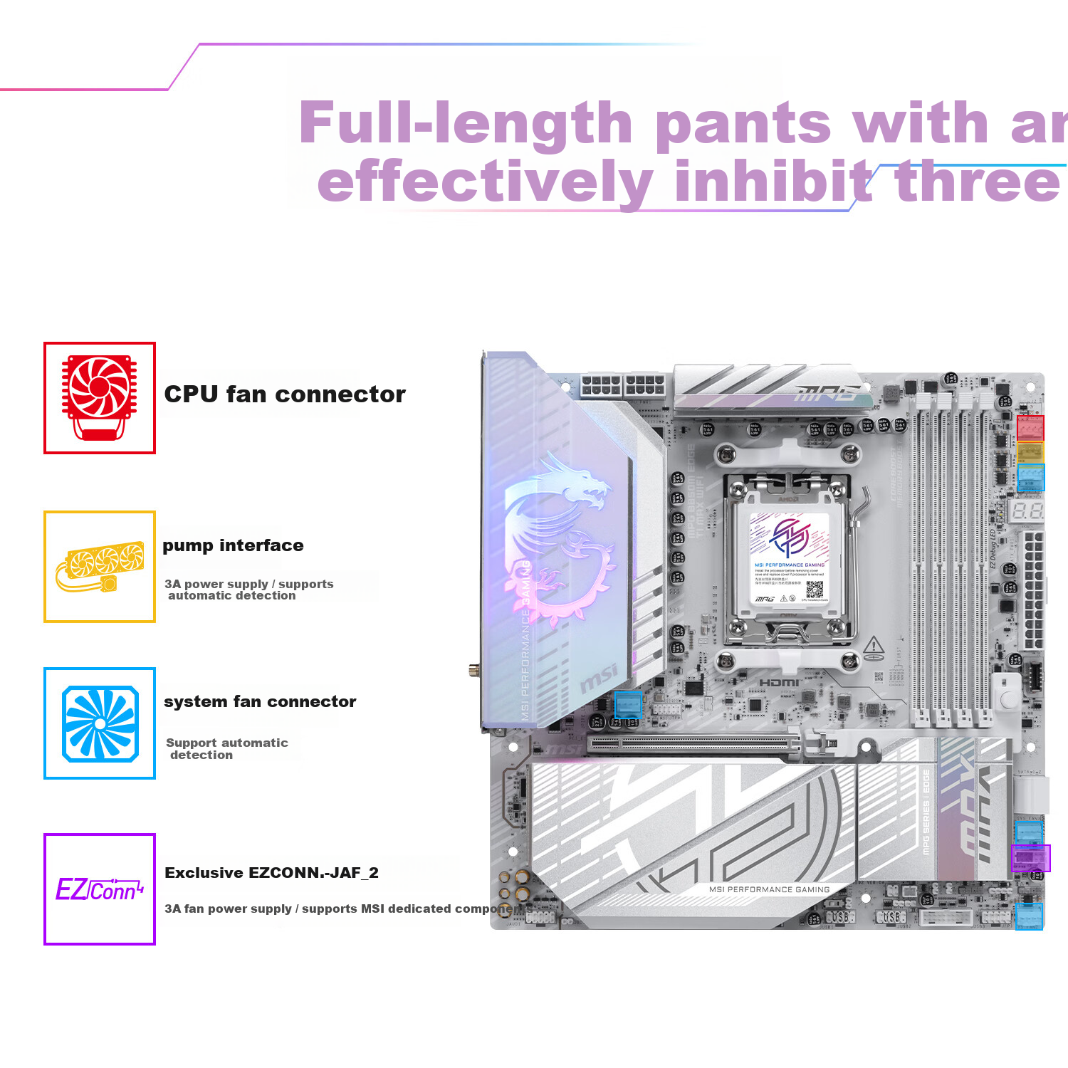 MSI MPG B850M EDGE TI MAX WIFI Blade Titanium Motherboard Supporting CPU 9850X3D/9800X3D/9700X (AMD B850/AM5 Socket) 17