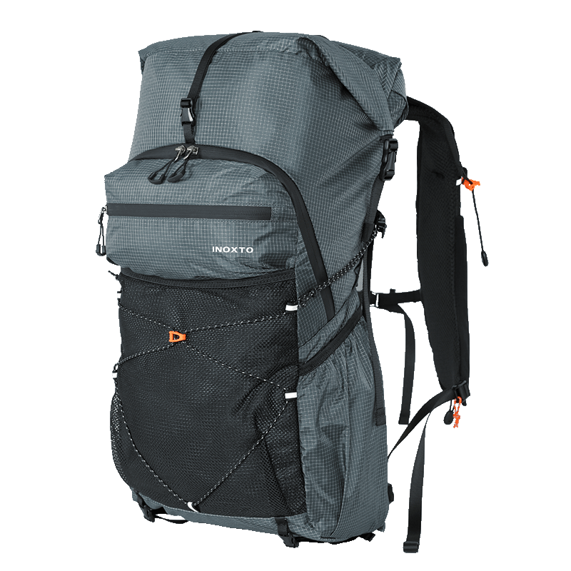 INOXTO 25L Suspension Backpack - Professional Breathable Lightweight Hiking and Mountaineering Travel Essential Backpack 8122 Dark Gray
