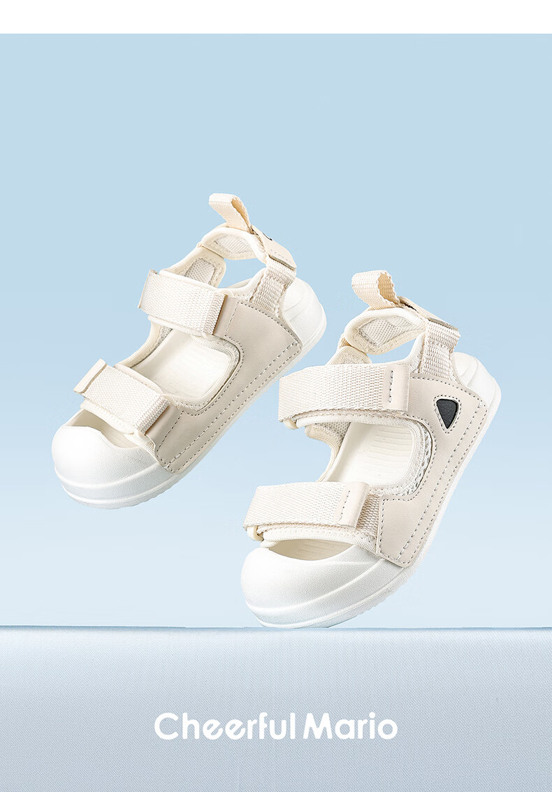 Cheerful Mario Kids Summer Sandals Boys Girls Outdoor Soft Sole 2026 New Breathable Casual Korean Style Toddler Shoes 11