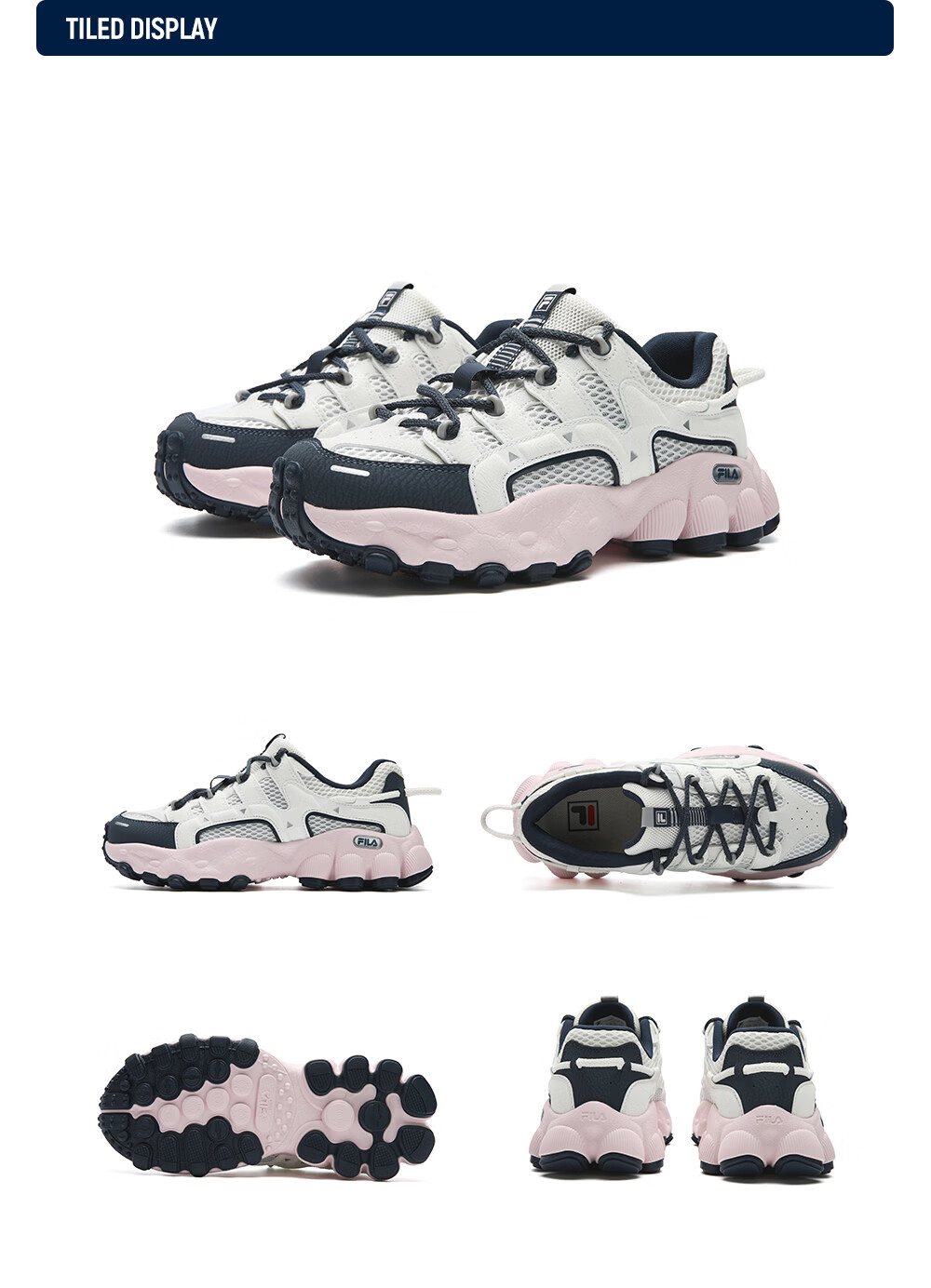 FILA Official Women's PILA Dad Sneakers 2026 Summer New Retro Casual Sports Shoes 34