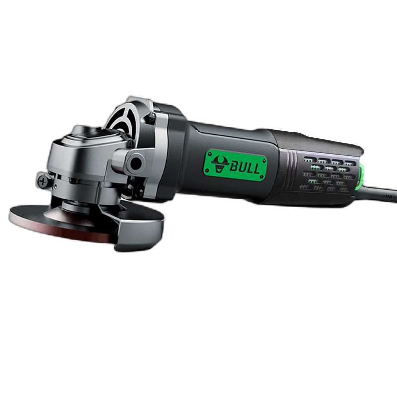BULL Angle Grinder Polishing Grinding Metal Stone Cutting Machine GJM810-100S (Rear Switch + Dust Cover)