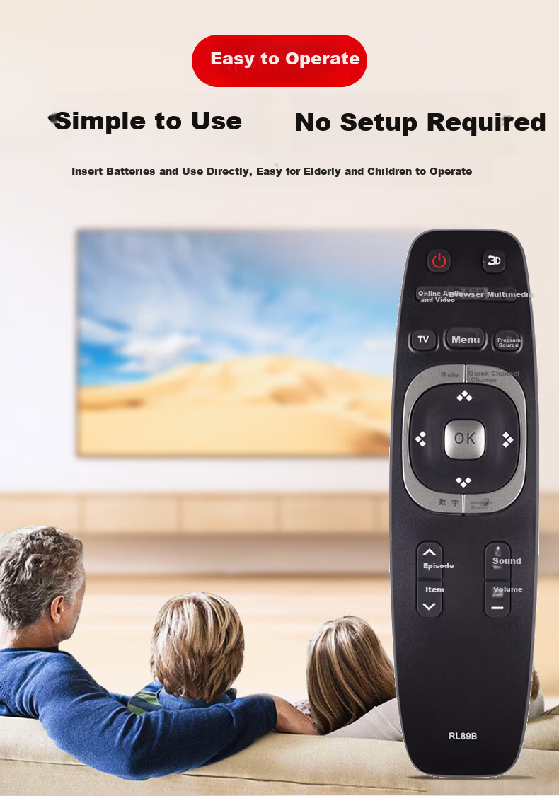 HONGXINDA Universal Remote Control for Changhong TV, Smart Network LCD TV Remote Control Board LED49C1080N 39B2080 4