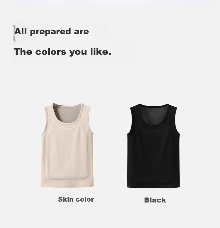 Caiyue Women's Thermal Vest Graphene Thickened Wool Patch Innerwear Autumn Winter Cold-Resistant Heating Vest Base Layer Shirt 14