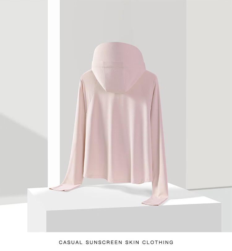 TUCANO Women's Sun Protection Jacket Ice Cooling Summer Skin Jacket UV Protection Breathable Lightweight Hooded Outdoor Coat Pink S 16