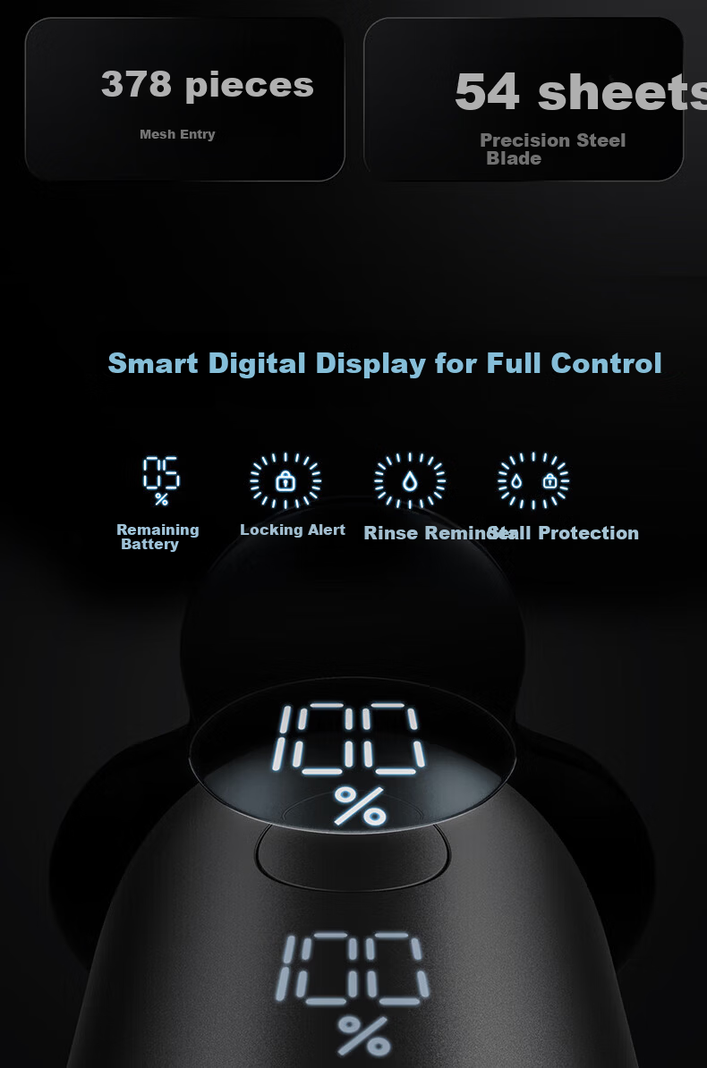 FLYCO Borui Series Electric Shaver Men's Portable Rotary Waterproof Fast Charging Digital Display Gift for Husband Boyfriend P16 8