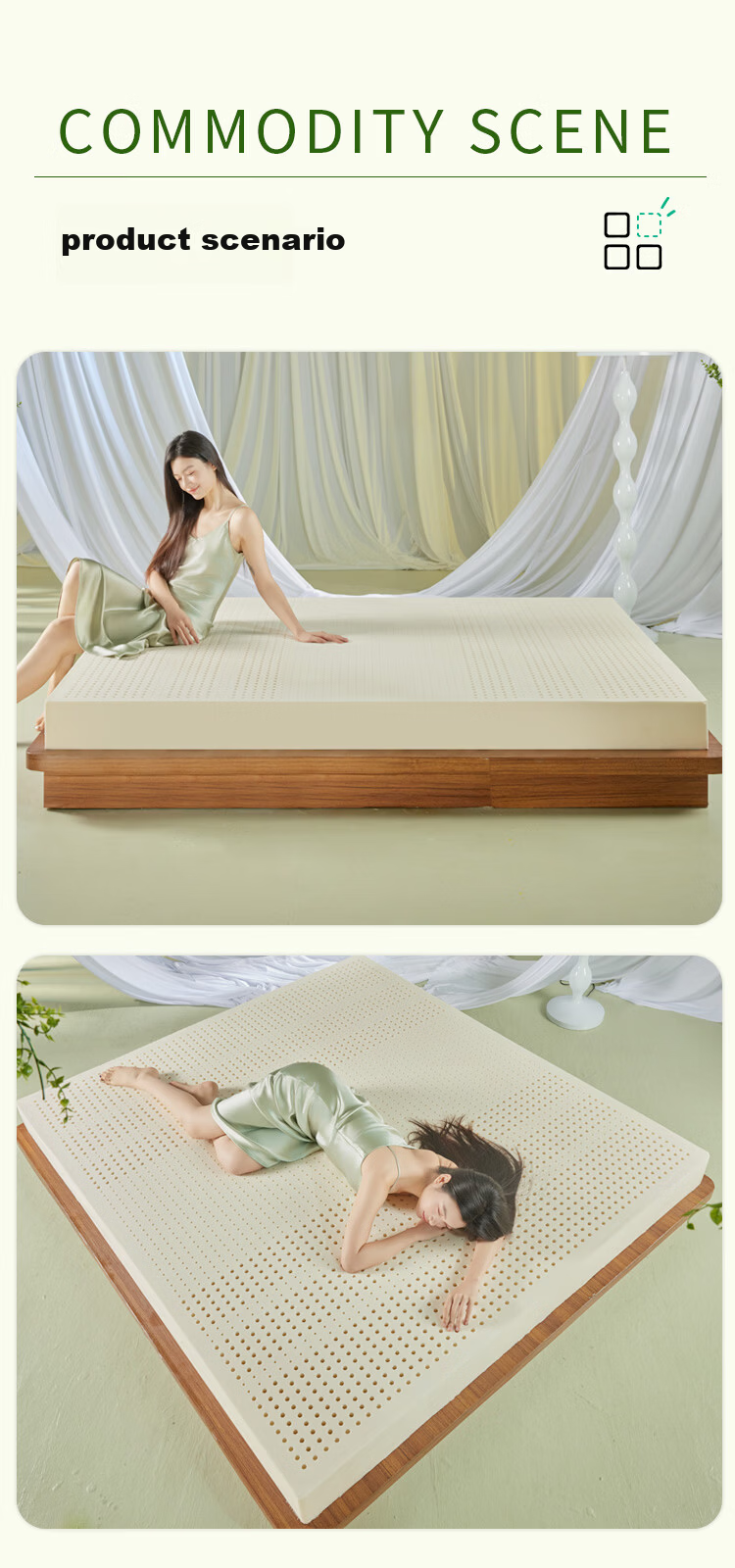 Golden Oak Thailand Imported 92% Natural Latex Mattress Pad Dormitory Single Thin Mattress 120*200*5cm 13