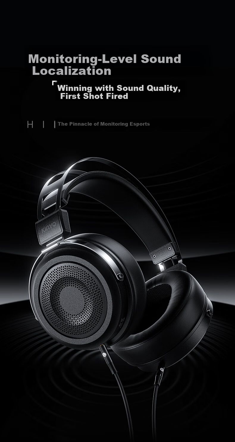 KINYO Gaming Headset Wired Over-Ear HIFI High-Quality FPS Delta Sound Positioning for PC Laptop Z5 10