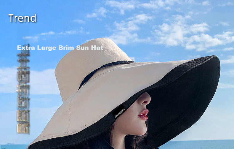 RED DRAGONFLY Women's Sun Protection Hat with Extra Large Brim Reversible Bucket Hat Summer UV Protection Outdoor Cycling Sun Hat 1