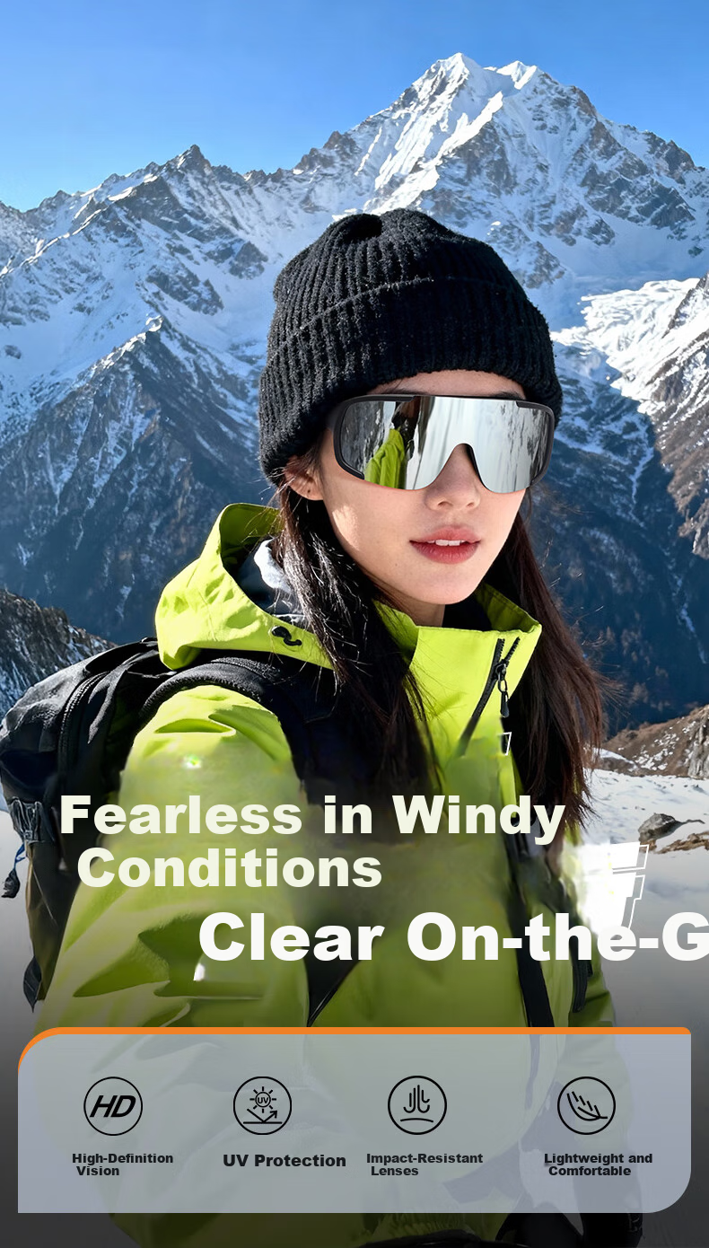 CAPONI Polarized Anti-Fog Windproof Ski Goggles Sunglasses for Men and Women Outdoor Cycling Hiking UV Protection 1