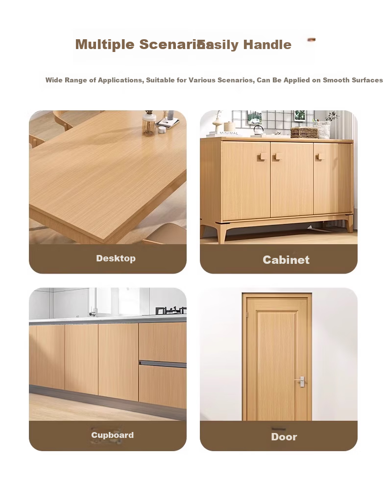 Omai Thickened Wood Grain Wallpaper Red Maple 3m Self-Adhesive Desk Cabinet Door Film Waterproof Furniture Renovation Sticker 7