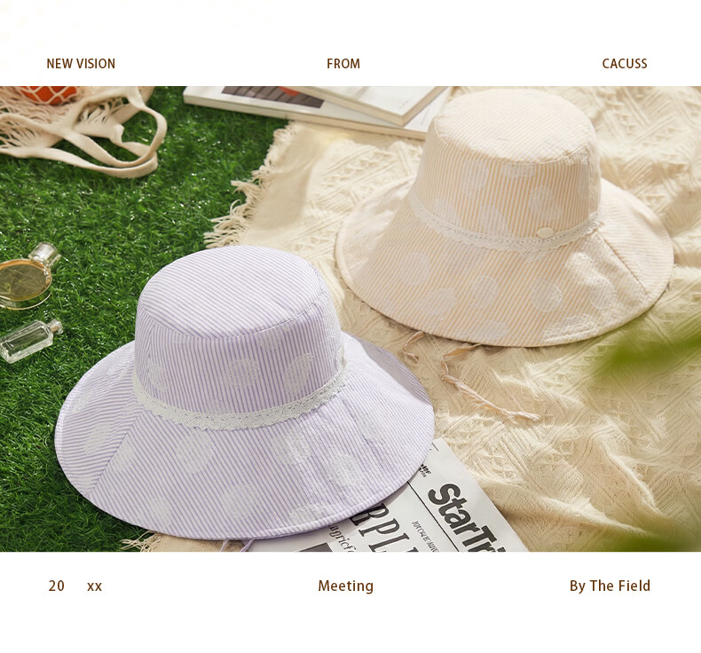 CACUSS Large Brim Sun Hat for Women Spring Summer Reversible Cotton Sun Hat Outdoor Fisherman Beach Hat Purple 3