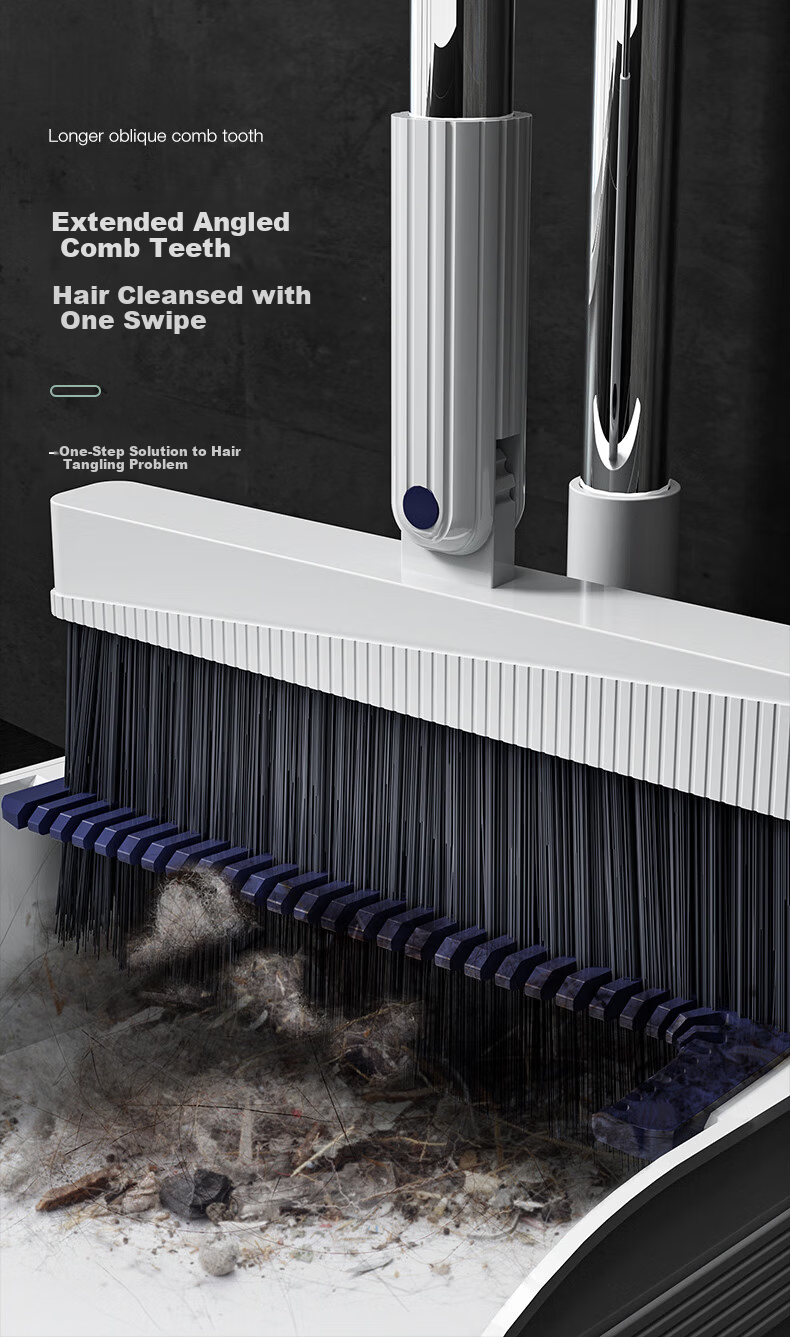 Baijia Haoshi Broom and Dustpan Set Household Broom Water Scraper Non-Stick Hair Dustpan Floor Cleaning Tool Brush 2