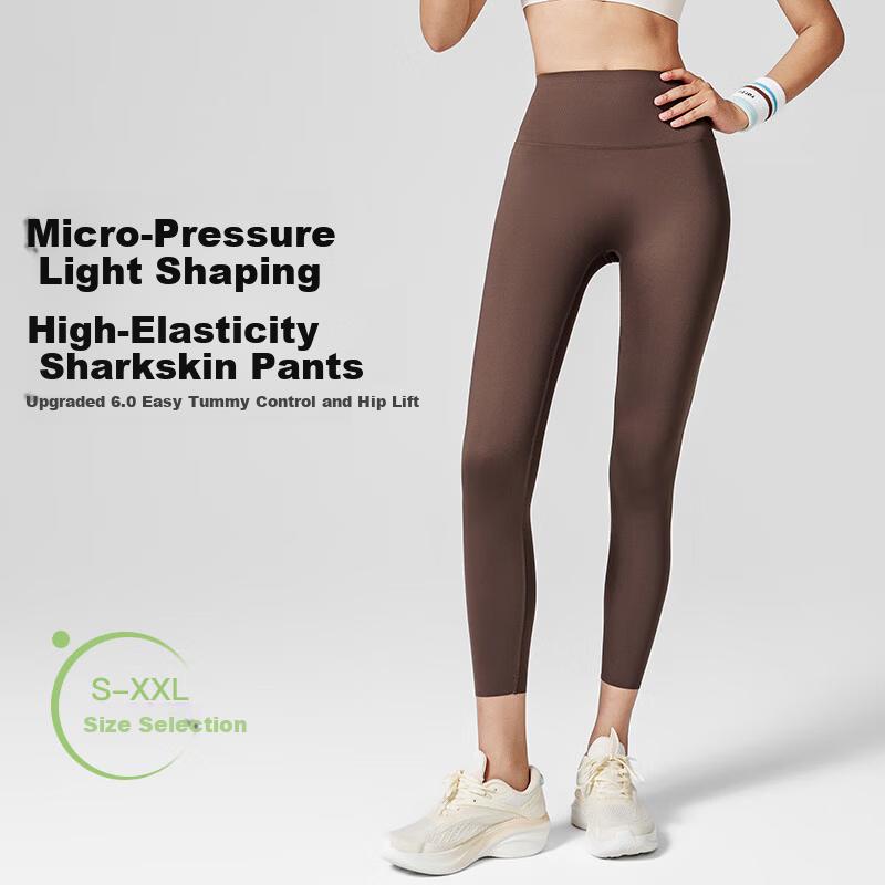 Miiow Shark Skin Pants Women 2026 Autumn High Elastic Seamless High Waist Slimming Thin Sports Fitness Yoga Leggings 1