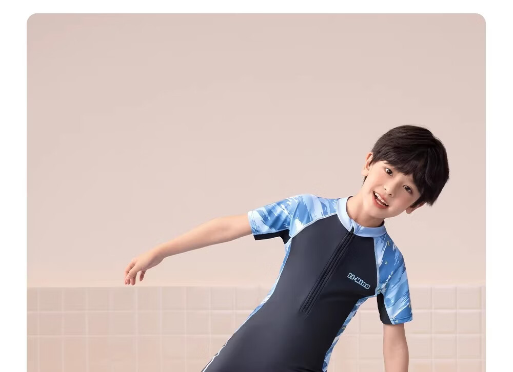 LI-NING Kids Boys One-Piece Swimsuit Youth 2026 New Professional Training Swimwear 30