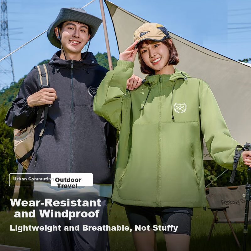 Baleno Men's Hooded Jacket Autumn Youth Outdoor Casual Windproof Zip-up Loose Versatile Trendy Sports Jacket