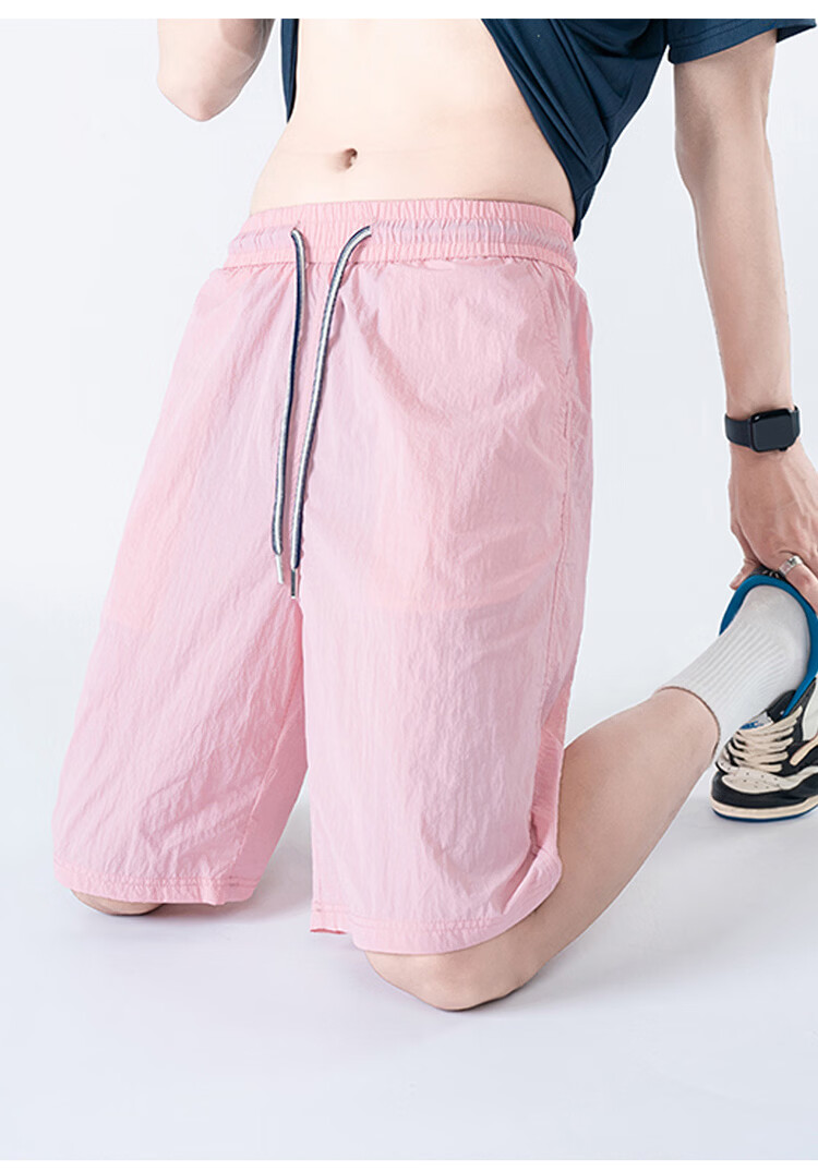 GLM Men's Summer Loose Comfortable Shorts, Wearable Outside, Five-Point Chinese Style Basketball Running Pants 25