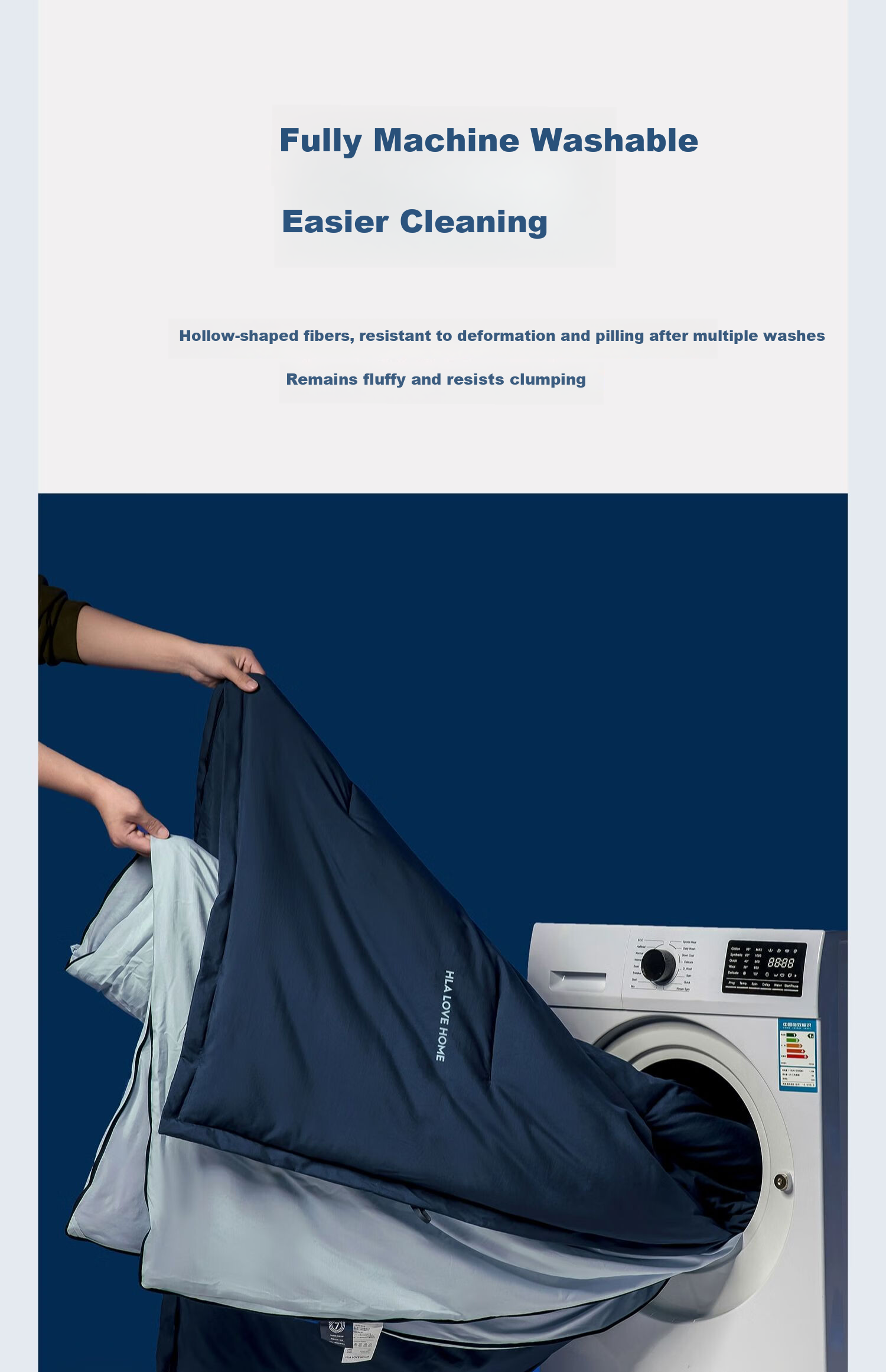 HLA 7A Antibacterial Anti-Mite Double-Layer Sleep Quilt Machine Washable Air Conditioning Quilt 200*230cm Approx. 8 Jin 22