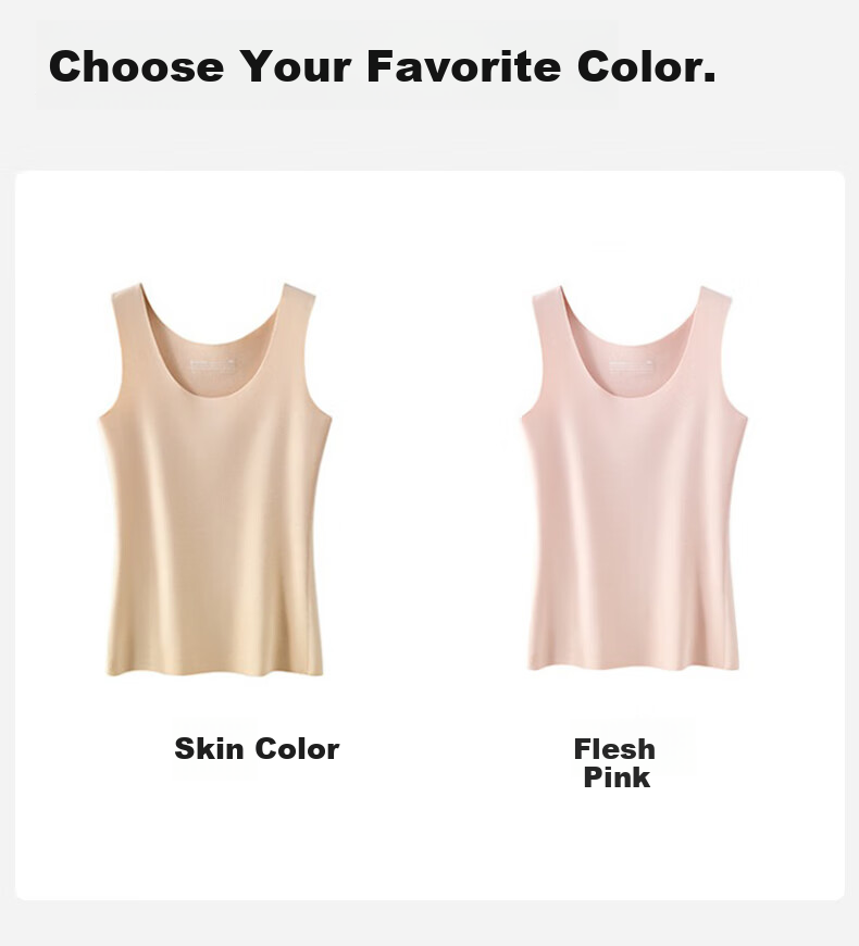 GUJIN Seamless Thermal Vest Women's Base Layer Camisole Polyester-Free Autumn Winter Antibacterial Close-Fitting Warmth 6