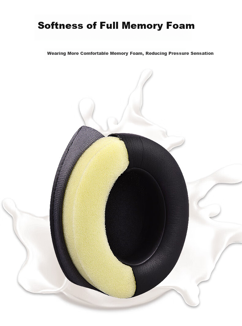 Penggu Replacement Ear Pads for Beats Studio3 Studio2 Pro Headphones, Genuine Sheepskin Black, Universal Repair Accessories 7