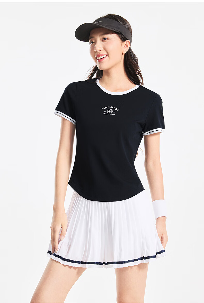 Erke Women's Crew Neck Short Sleeve Knit Shirt Summer Ice Cool Soft Skin-Friendly Sports T-Shirt Casual Base Layer Top 13