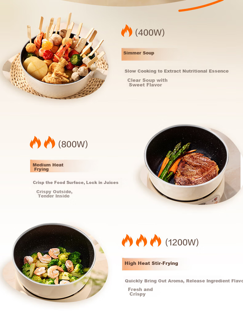SUPOR Electric Cooking Pot Electric Hot Pot Electric Heating Pot 2.5L Small Electric Pot for 1-2 People Detachable Electric Frying Pan Multifunctional Dormitory Pot with Steamer CJ21R860 12