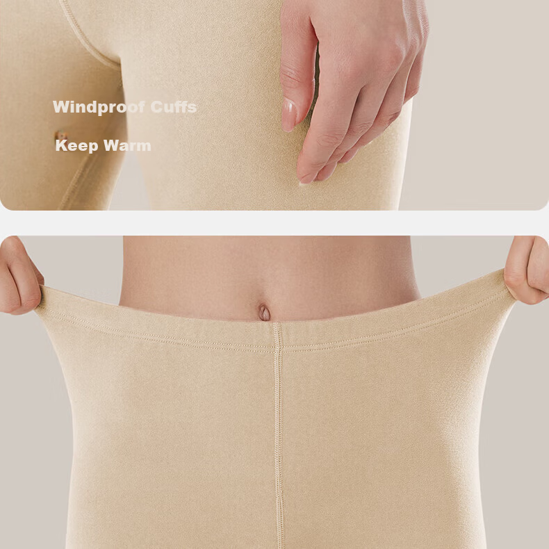 Urban Beauty Women's Seamless Thermal Underwear Set Thickened Autumn Winter Base Layer Cold Resistant 20