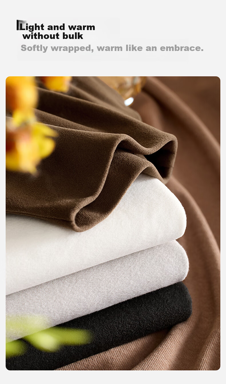 Borui Camellia Oil Moisturizing Boat Neck Base Shirt 10A Antibacterial Mite-Resistant Women's Thermal High Elastic Soft Slim Fit Top 19