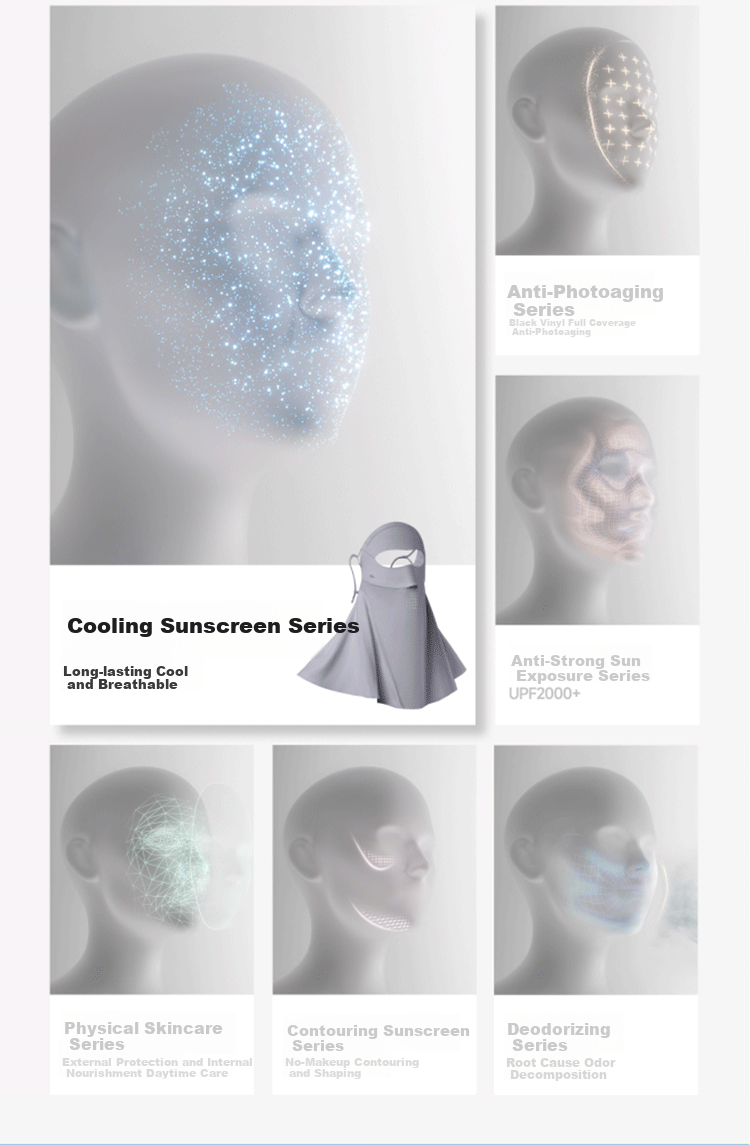 Beneunder Full Face Sunscreen Mask Extended Neck Protection Lightweight Seamless Breathable Face Bikini for Cycling 5